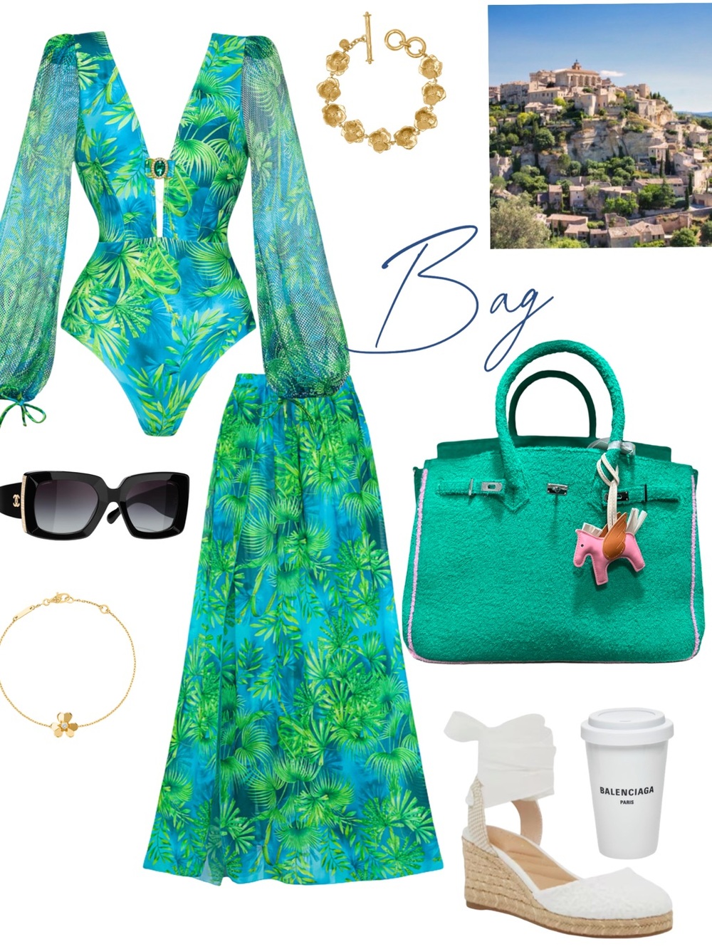 BACK IN STOCK! Green Terrycloth Tote Bag - A Must Have For Summer